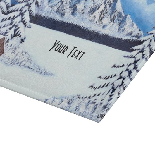 Winter Wonder Szene Schneidebrett (Ecke)