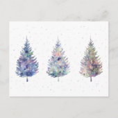 Winter Wonder Trees Art Postkarte (Vorderseite)