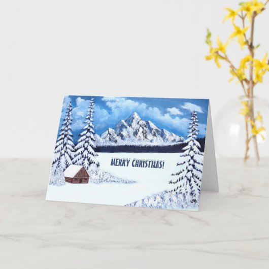 Winter Wonder Weihnachtskarte Karte (Gelbe Blume)