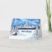 Winter Wonder Weihnachtskarte Karte (Vorderseite)