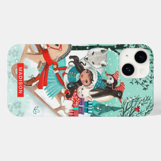 Winter Wonder Woodland Forest | iPhone Case (Rückseite (Horizontal))