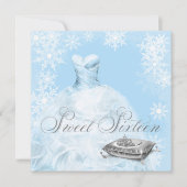 Winter Wonderland 16 . Geburtstag Jeder Fall Einladung (Vorderseite)