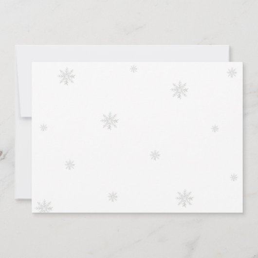 Winter Wonderland 1. Geburtstag Danke Karte (Rückseite)