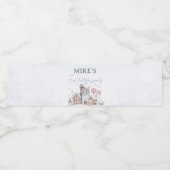 Winter Wonderland 1. Geburtstag Wasserflaschenetikett (Einzelnes Label)