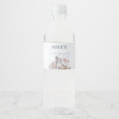 Winter Wonderland 1. Geburtstag Wasserflaschenetikett (Vorderseite)