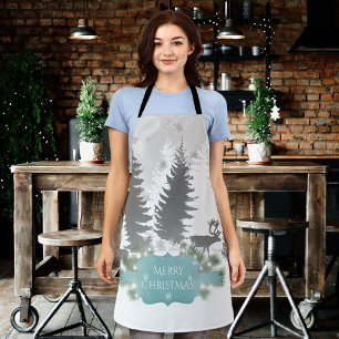 Winter Wonderland All-over Print Schürze - Aquamar
