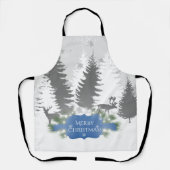 Winter Wonderland All-over Print Schürze - Blau (Vorderseite)