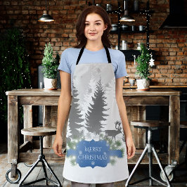 Winter Wonderland All-over Print Schürze - Blau