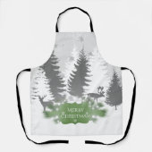 Winter Wonderland All-over Print Schürze - Grün (Vorderseite)