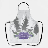 Winter Wonderland All-over Print Schürze - Lila (Vorderseite)