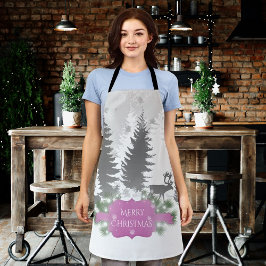 Winter Wonderland All-Over Print Schürze - Magenta