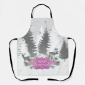 Winter Wonderland All-Over Print Schürze - Magenta (Vorderseite)