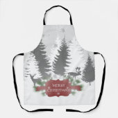 Winter Wonderland All-over Print Schürze - Rot (Vorderseite)