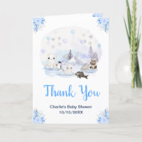Winter Wonderland Animals Kinderdusche Danke