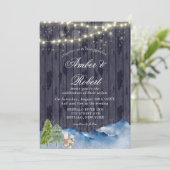 Winter Wonderland | Anstrich von Hochzeitseinladun (Stehend Vorderseite)