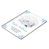 Winter Wonderland Arctic Animals Birth Statistics Notizblock (Linke Seite)