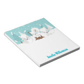 Winter Wonderland Arctic Foxes Notizblock (angewinkelt)
