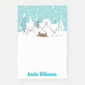 Winter Wonderland Arctic Foxes Post-it Klebezettel (Vorderseite)
