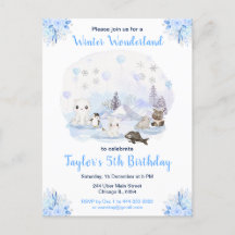Winter Wonderland Arktische Tiere Geburtstag