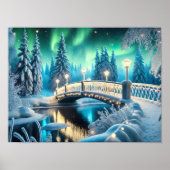 Winter Wonderland Aurora: Schneebrücke Kunst, Dich Poster (Vorne)