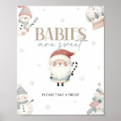 Winter Wonderland Babies sind süße Tafelschilder Poster (Vorne)