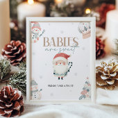 Winter Wonderland Babies sind süße Tafelschilder Poster