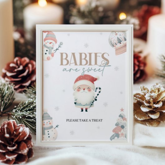 Winter Wonderland Babies sind süße Tafelschilder Poster