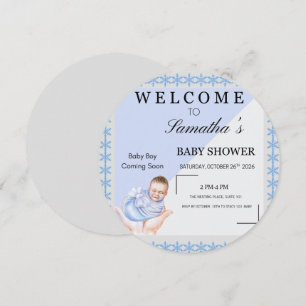 Winter Wonderland Baby Boy Shower Einladung Krei