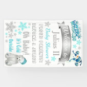 Winter Wonderland Baby Duschbanner Banner (Horizontal)
