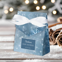 Winter Wonderland Baby Dusche Blue