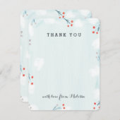 Winter Wonderland Baby Dusche Danke Karte (Vorne/Hinten)