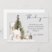 Winter Wonderland Baby Dusche Danke Karte (Vorne/Hinten)