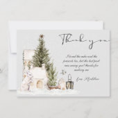 Winter Wonderland Baby Dusche Danke Karte (Vorderseite)