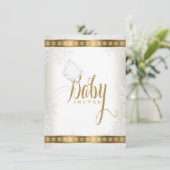 Winter Wonderland Baby Dusche Einladung (Stehend Vorderseite)