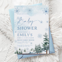 Winter Wonderland Baby Dusche Einladung