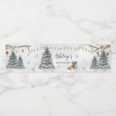 Winter Wonderland Baby Dusche Wasserflaschenetikett (Einzelnes Label)