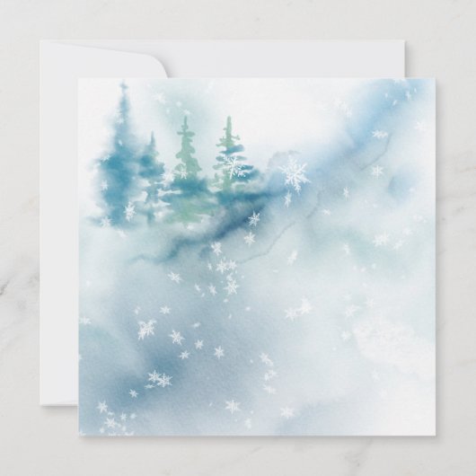 Winter Wonderland Baby Es ist kalt draußen Einladung (Rückseite)