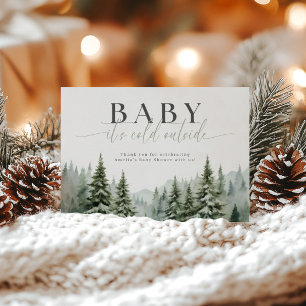 Winter Wonderland Baby Shower Danke Karte