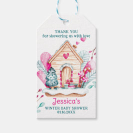 Winter Wonderland Baby Shower Geschenkanhänger