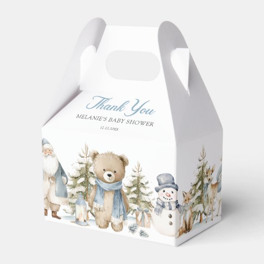 Winter Wonderland Baby Shower Geschenkschachtel (Vorderseite)