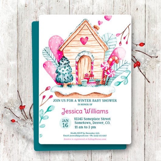 Winter Wonderland Baby Shower Invitation Einladung
