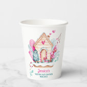 Winter Wonderland Baby Shower Pappbecher (Rückseite)
