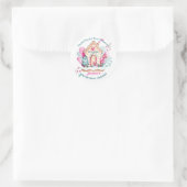 Winter Wonderland Baby Shower Runder Aufkleber (Tasche)