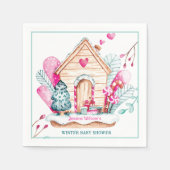 Winter Wonderland Baby Shower Serviette (Vorderseite)