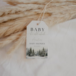 Winter Wonderland Baby Showmarke Geschenkanhänger