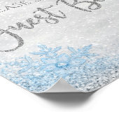 Winter Wonderland Baby Showroom Gästebuchsignatur Poster (Ecke)