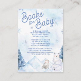Winter Wonderland Babydusche Bücher für Baby Begleitkarte