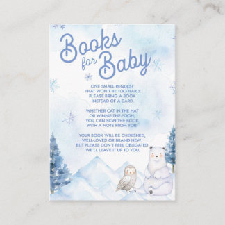Winter Wonderland Babydusche Bücher für Baby Begleitkarte