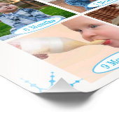 Winter Wonderland Baby's 1. Jahr Foto Collage (Ecke)