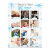 Winter Wonderland Baby's 1. Jahr Foto Collage (Vorne)